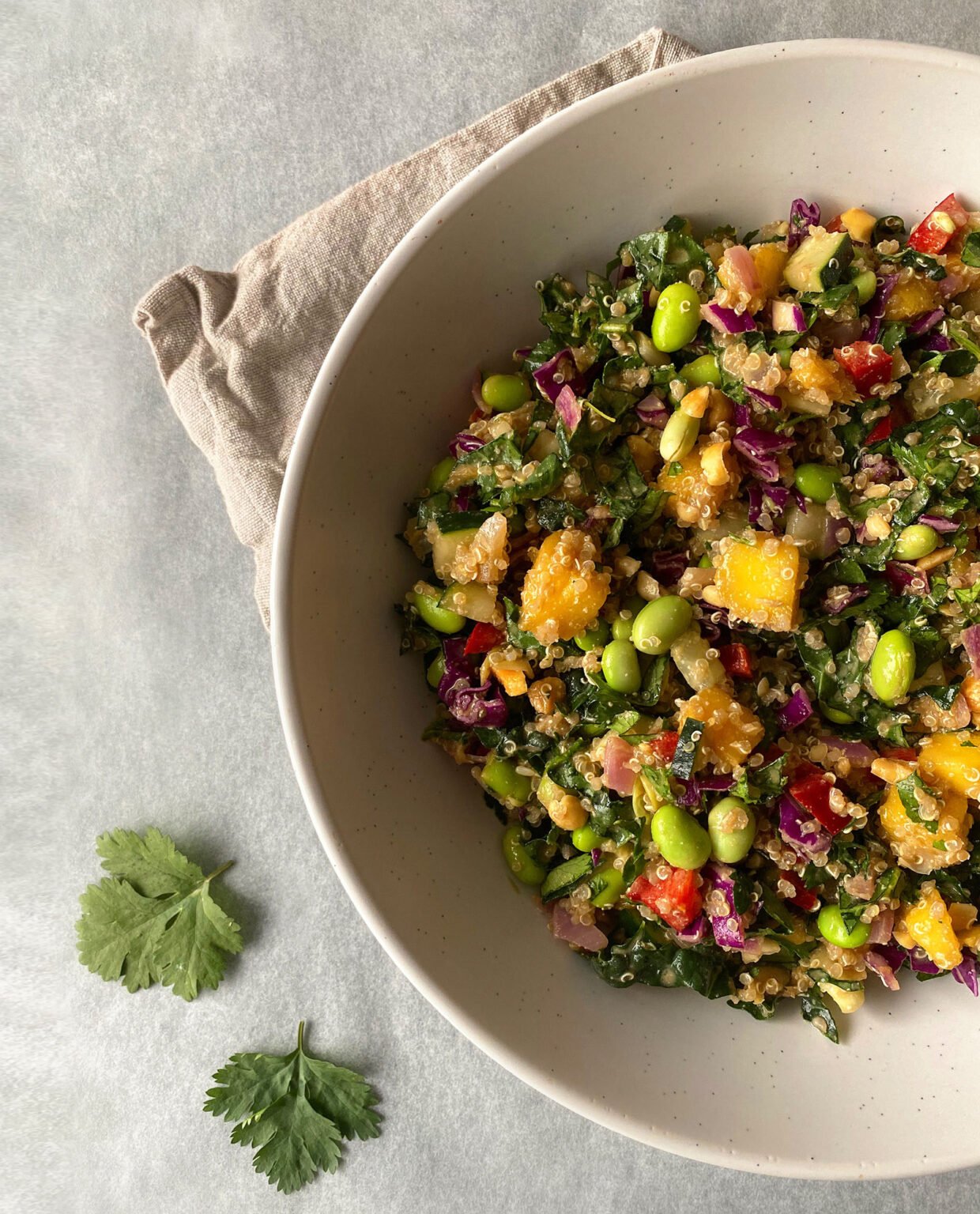 Rainbow Kale-Edamame Salad - Monday Dreams