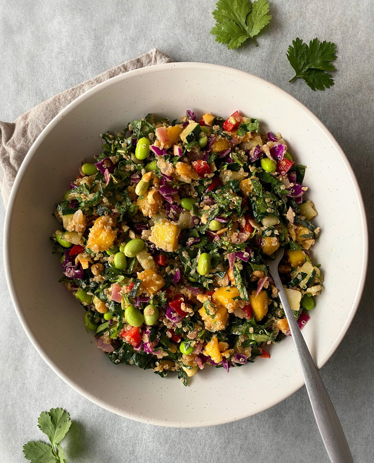 Rainbow KaleEdamame Salad Monday Dreams